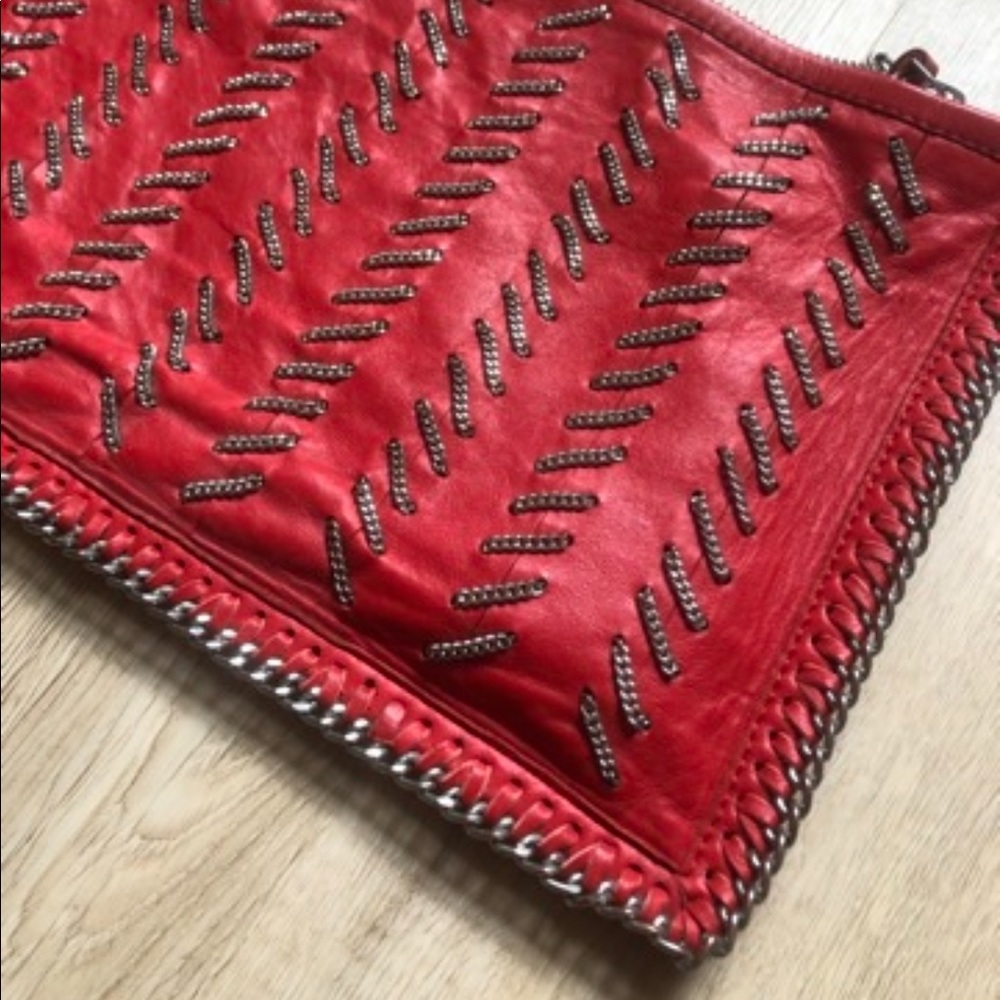 Red leather purse from top shop